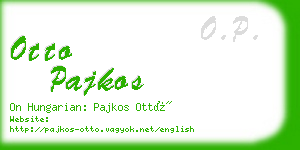 otto pajkos business card